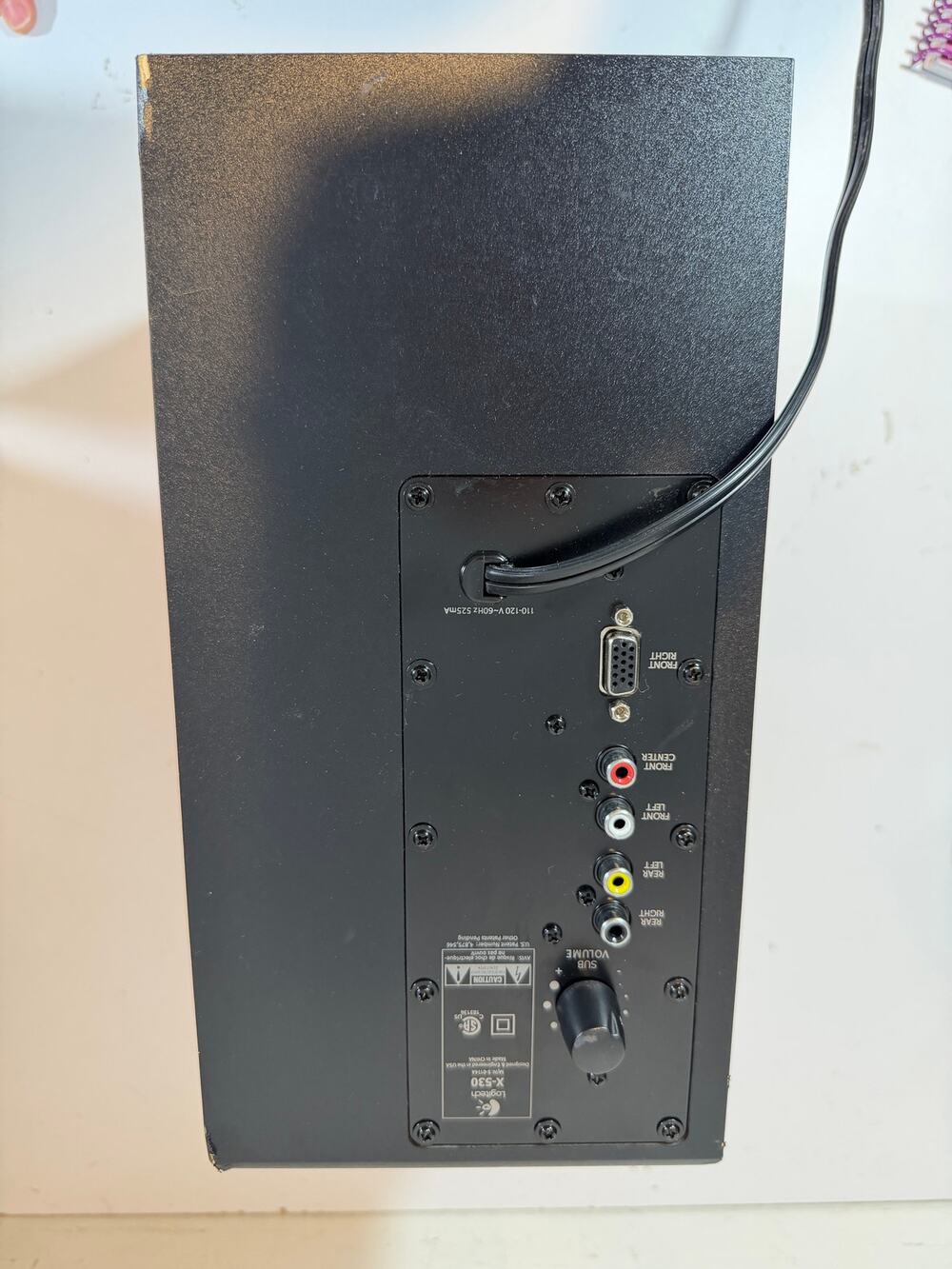 Logitech X-530 Powered Subwoofer ONLY – 5.1 Home Theater System Tested & Working
